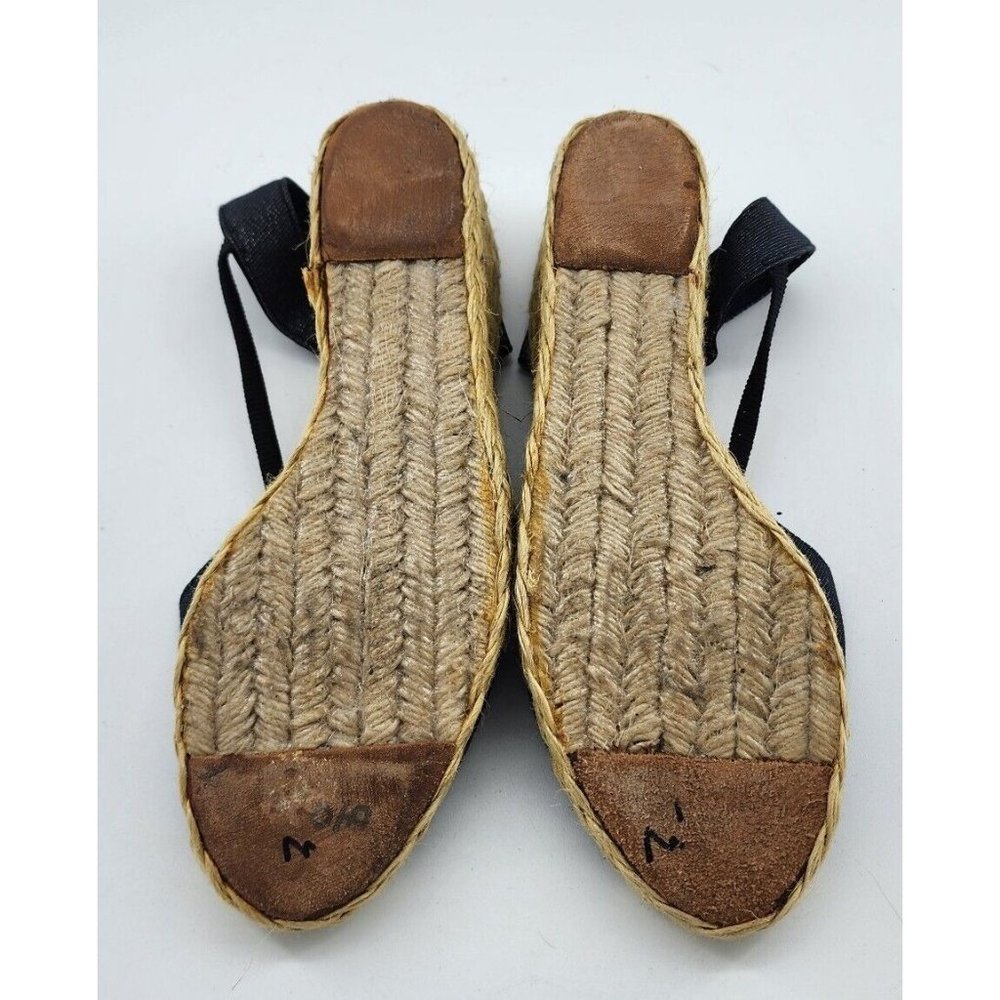 Lauren Ralph Lauren Women's Cala Espadrille Wedge Sandals Blue/Tan Size 10B - Picture 9 of 9
